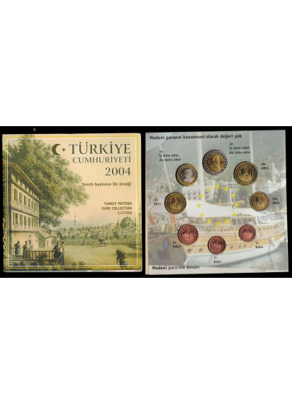 TURCHIA 2004 serie completa 8 monete Pattern